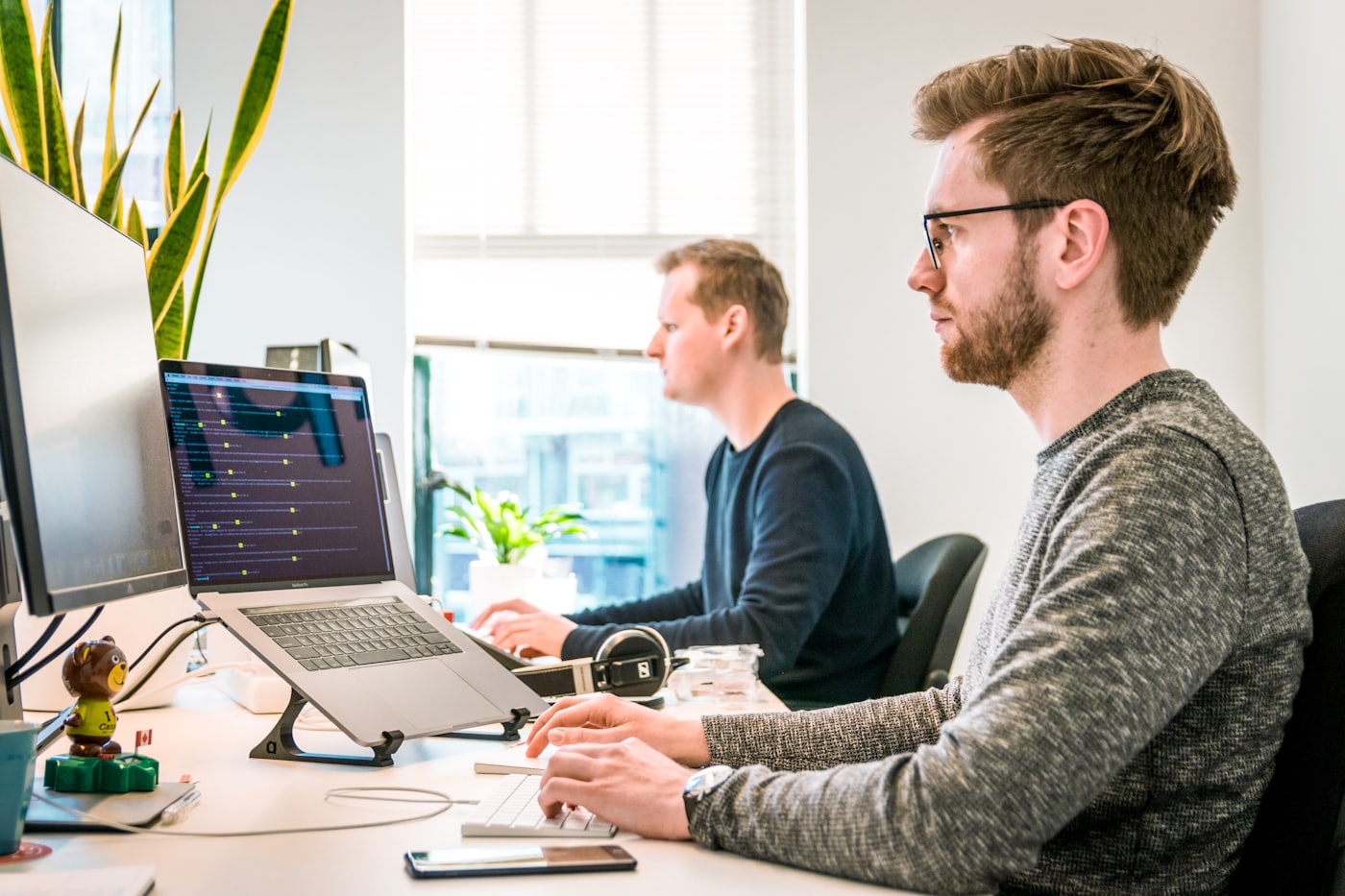 Developers building a web application