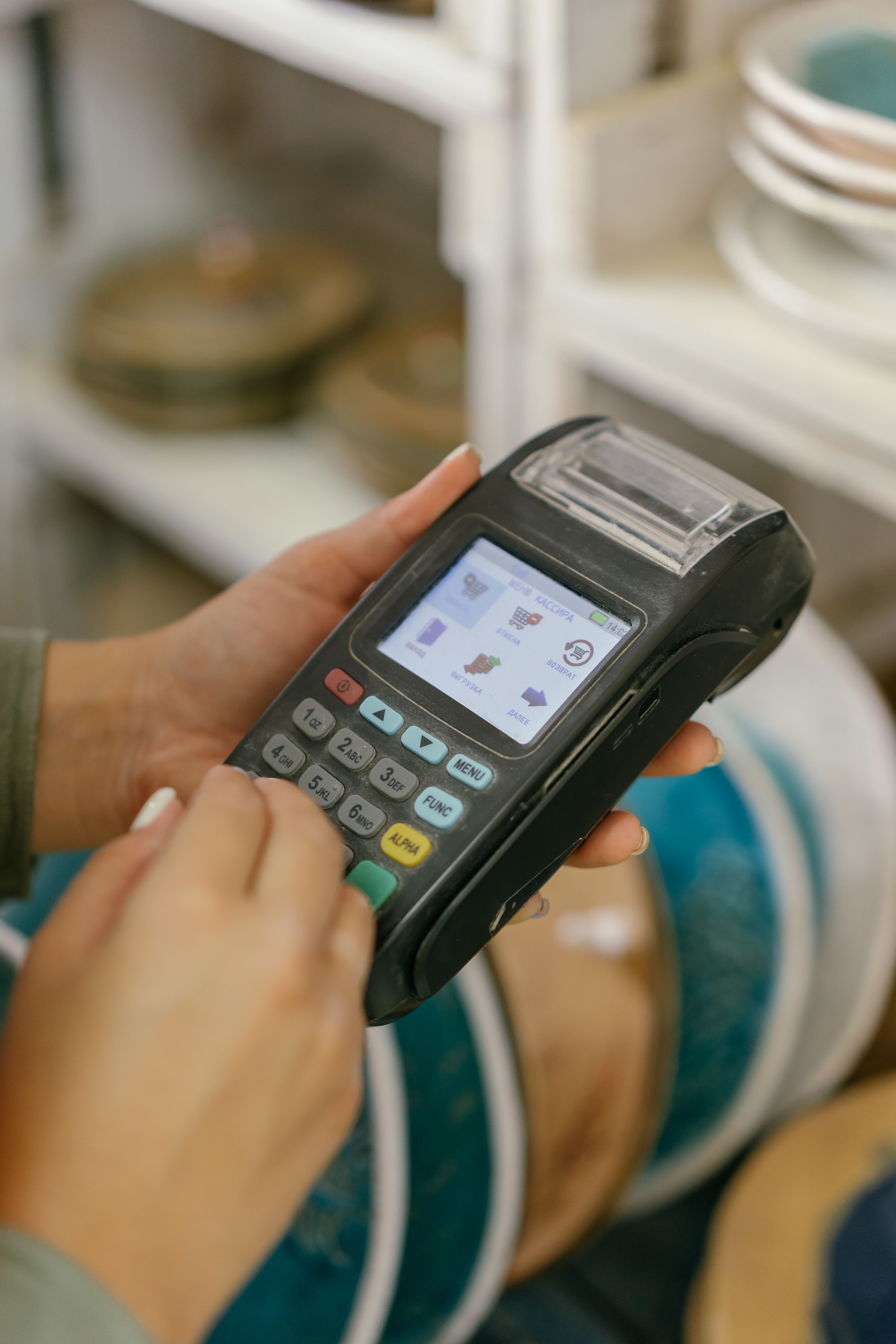 Modern retail store with digital POS and inventory system